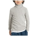 thumbnail image 1 of dmqupv Chandails pour Garçons Fille Chandails Molletonnés Col Rond Manches Longues Chandail en Coton Haut Graphique Chandail Chandails Gris, Taille pour 5-6 Ans, 1 of 6