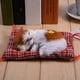 thumbnail image 4 of Muñeco de peluche con sonido de gato durmiendo para decoración del hogar (amarillo y blanco), 4 of 14
