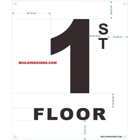 

1ST Floor Sign (White Rust Free Aluminium 10X12)-Grand Canyon Line(ref-2022-4)