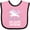Pink and Black, variant on Inktastic My Aunt Loves Me Unicorn Girls Baby Bib