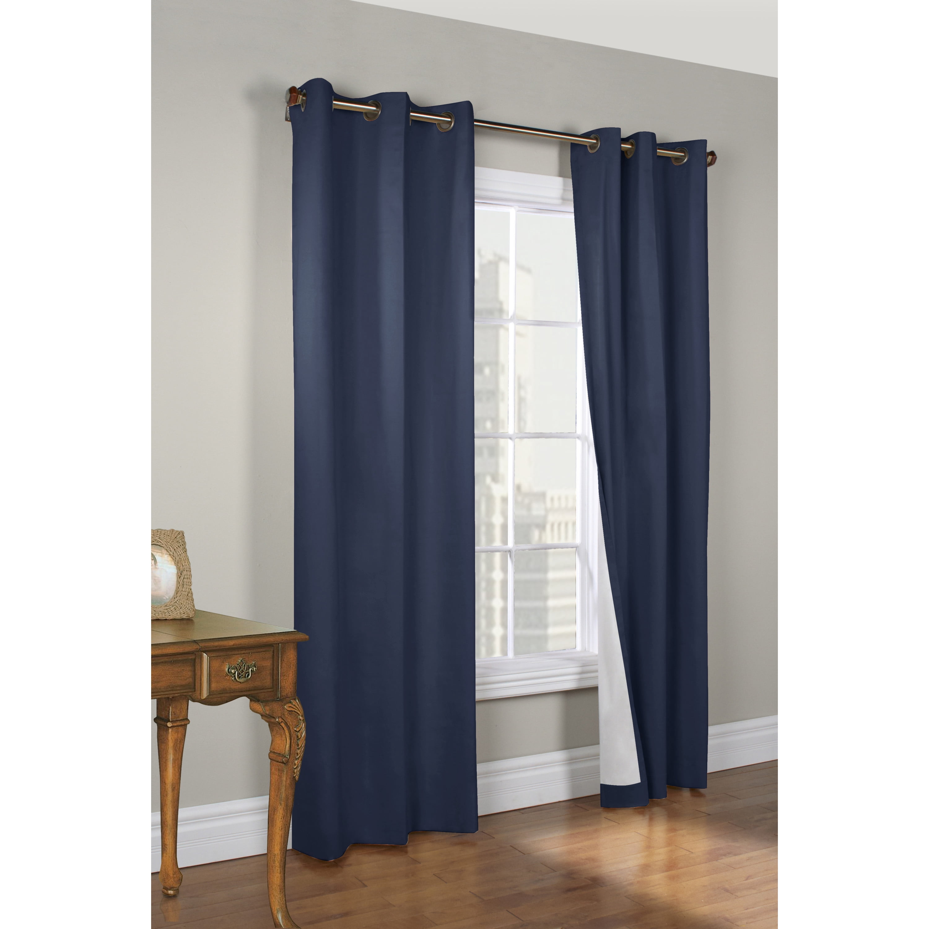 Winmate Insulated Grommet Wide Curtain Panel - Pair each 80" x 84" in Navy