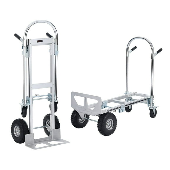 STAWAY Heavy Duty Aluminum Folding Hand Truck - 1000 lbs Capacity Dolly Cart with Smooth PU Wheels, Ergonomic Handle, Collapsible Design for Easy Transport and Space-Saving Storage