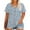 Light Blue, variant on Resivox Plus Size T Shirts for Women Dressy Casual Trendy Tops Short Sleeve Button up V-Neck Floral Henley T-Shirt Summer Tunics Blouses Light Blue 2XL
