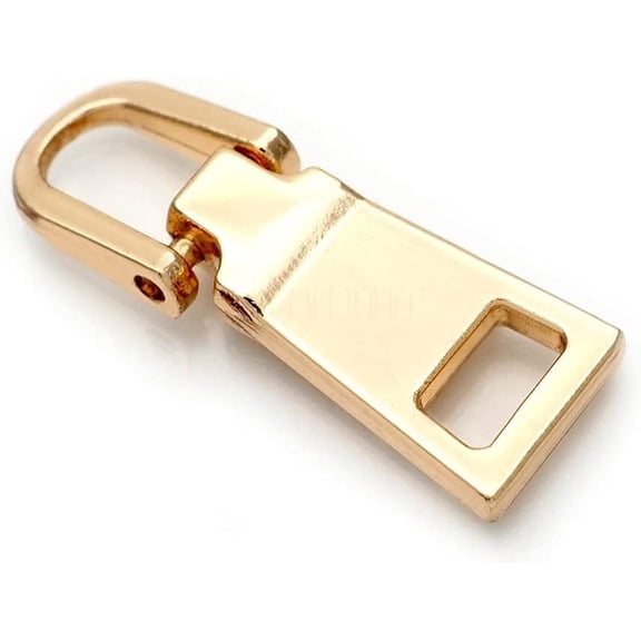 CRAFTME STUDIO Zipper Pull Zip Puller Slider Tap Quality Metal Puller for Bag, Purse Craft and Sewing, 10 Pieces (Gold) VT270