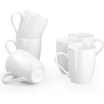 thumbnail image 1 of Juego de 6 tazas de café de 12 oz, Tazas color blanco claro con asa grande para hombre, mujer, papá, mamá, Tazas de café ligeras para café con leche/capuchino/cacao/leche, aptas para, 1 of 4
