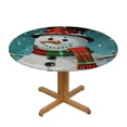 thumbnail image 3 of HAOXIT Tablecloth with Elastic Edge, Round Table Cloth Christmas Washable Reusable Table Cover for Kitchen Dining Party Picnic 31-35, 3 of 8