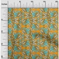 thumbnail image 1 of oneOone Organic Cotton Voile Fabric Leaves & Floral Block Print Fabric BTY 42 Inch Wide, 1 of 4