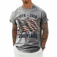 thumbnail image 5 of 250th Anniversary USA Shirts Men American Flag T Shirt 4th of July Patriotic Shirt 250 Years Birthday Tees Tops, 5 of 5