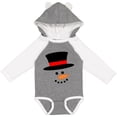 thumbnail image 3 of Inktastic Snowman with Top Hat and Carrot Nose Boys or Girls Long Sleeve Baby Bodysuit, 3 of 5