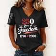 thumbnail image 2 of 250 Anniversary USA Tshirt Women USA 250th Anniversary Shirts Patriotic American Flag Tops 1776-2026 Shirt for 4th of July, 2 of 4