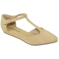 thumbnail image 1 of City Classified Women Casual Ballet Flat Shoes Mary Jane T-Strap BARRY-S Beige Nude Taupe 8.5, 1 of 2