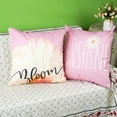 thumbnail image 3 of Spring Lumbar Pillow Covers 20x20 Inch Farmhouse Daisy Throw Pillow Cover Sunshine Bloom Decorative Cushion Case for Sofa Couch Home Bed Set of 2 Pink, 3 of 6