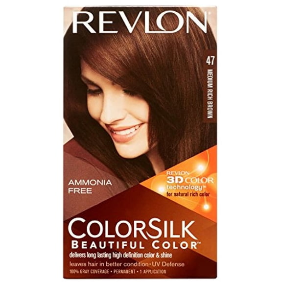 Revlon Colorsilk Hair Color, Medium Rich Brown [47] 1 Ea