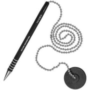 Nadex Coins NCS8-1176 Secure Counter Ballpoint Pen with Adhesive Mount and 5 Refills, Black
