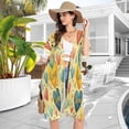 thumbnail image 5 of BZSMCE Women Creatively Oyful Affection Print Beach Cover-ups Size:S-2XL, 5 of 7