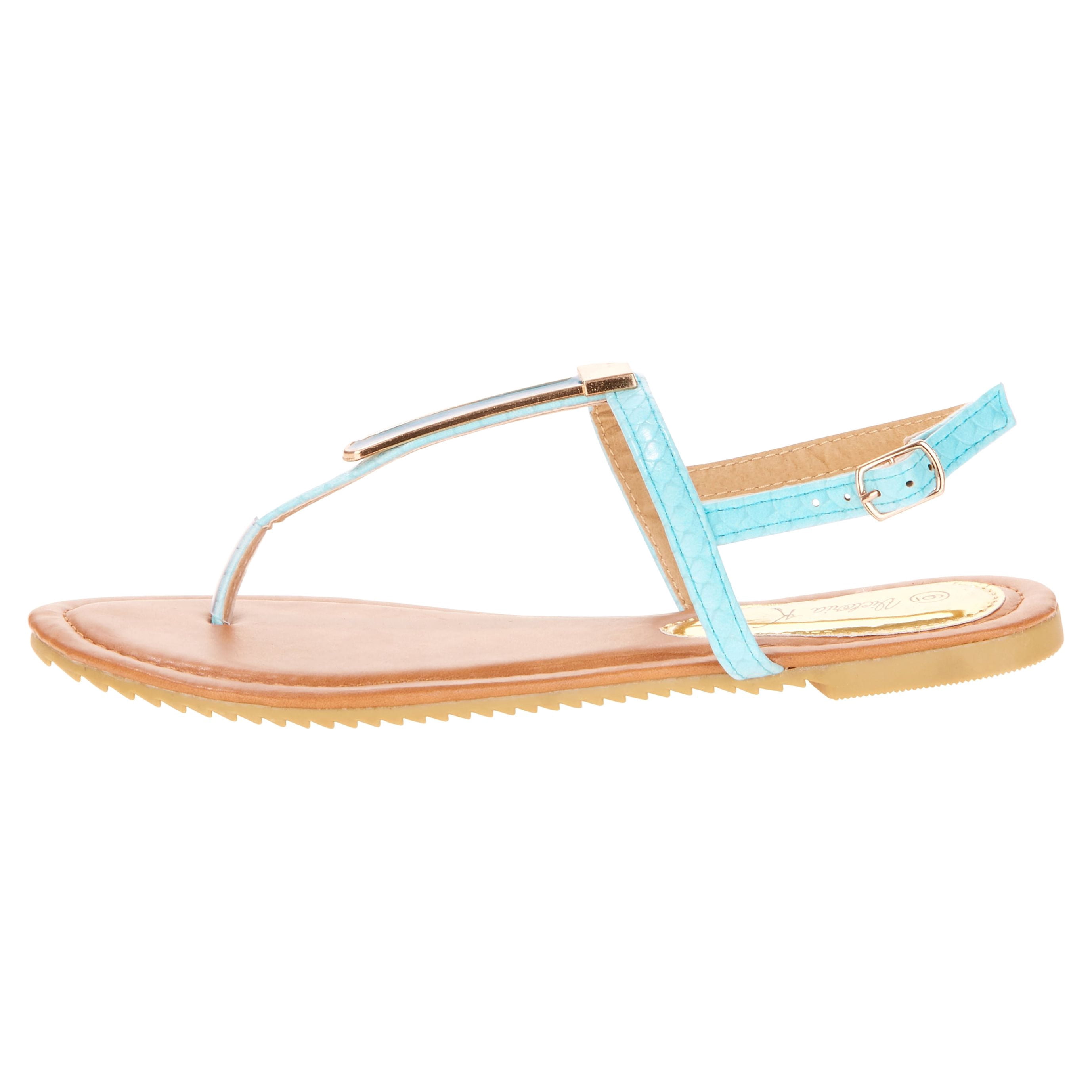 Victoria K Womens' Metallic Embellishment Sandals