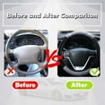thumbnail image 4 of Diamond Car Steering Wheel Cover,Crystal Rhinestone Steering Cover Universal Fit 15 inch Car Steering Wheel Protector for Women & Girl (Silver Black), 4 of 12
