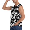 thumbnail image 3 of Pofeuu Leopard And Zebra 2 Print Men's Muscle T-Shirt, Sleeveless, Muscle Tank, Classic Muscle Tee Top For Men Casual Sleeveless Muscle T-Shirt Trendy Clothes-Large, 3 of 7