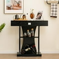 thumbnail image 2 of Giantex Narrow Console Table, Behind Couch Table w/Anti-Tipping Kits, Sofa Side Table, Black, 2 of 8