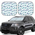 thumbnail image 2 of Uemuo Cool Giraffe Printed 2 PCS Car Windshield Sun Shade, Auto Sun Heat and UV Rays Blocker, Foldable Automotive Front Window Sunshade Protector, 2 of 7