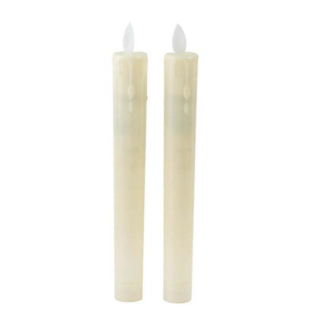 LED Candle Light 2pcs Moving Wick Electric Candles Flameless Taper