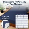 thumbnail image 4 of Superity Linen Fitted Sheet - 100% Cotton King Size Mattress Cover - Soft, Smooth, and Comfortable - 200 Thread Count - Bed Sheet Stretches to 16 inches for Snug Fit., 4 of 10