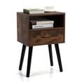thumbnail image 3 of Tudor Nightstand  ( Set of 2) - Brown, 3 of 13