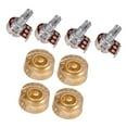 thumbnail image 4 of MERIGLARE 4 Piece Plastic Guitar Speed Bell Knob Volume Control Knob Long Split Shaft, 4 of 9
