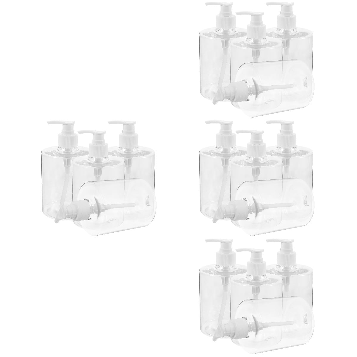 MLINS 16 pcs  Soap Dispensers Refillable Pump Bottles Liquid Soap Dispensers Empty Shampoo Bottles(500ml)