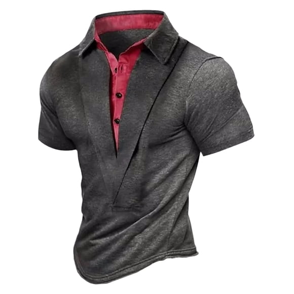 LNWUY Chemises pour Hommes Manches Courtes Chemises d'Été Séchage Rapide Douces Respirantes Confortables Chemises de Golf Sports Plein Air Décontracté T-Shirt Gris P