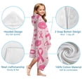 thumbnail image 7 of Pink Breast Cancer and Pioneer Flower Love Hooded Bath Towel，60"x35" for Ages 3 To 12 Kids, Quick Dry Lightweight Soft Microfiber Hood Beach Towel Cover Up for Kids, 7 of 7