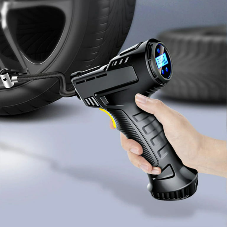 Aumotop USB Rechargeable Air Compressor, Cordless Inflatable Pump LCD  Digital Car Tyre Pump Portable Air Pump Car Tire Inflator Digital for Car