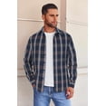 thumbnail image 2 of COOFANDY Flannel Shirts for Men Long Sleeve Button Up Shirt with Pocket Untucked Shirts for Men, 2 of 6