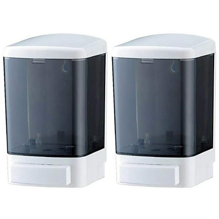 2 Pack Manual Soap Dispenser Wall Mounted Hand Dispensers Bottle Holder Push- Style