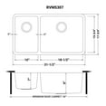 thumbnail image 2 of Ruvati 32-inch Undermount Kitchen Sink 30/70 Double Bowl 16 Gauge, 2 of 10