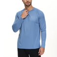 thumbnail image 1 of T-Shirt de Protection anti-UV 50+ pour Hommes 2023, Col Rond, Manches Longues, Pêche, Randonnée, Entraînement, Extérieur, 1 of 5