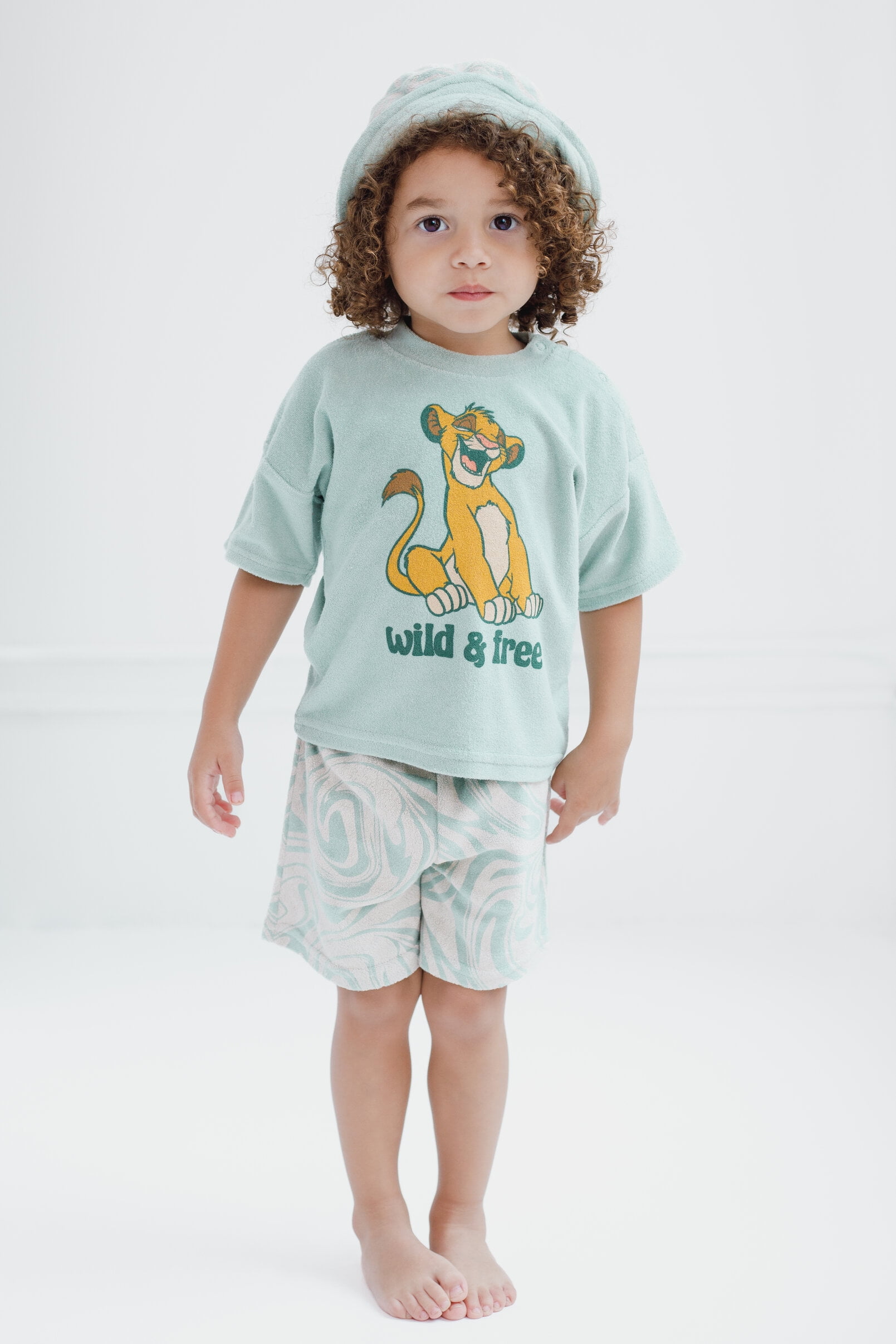 Disney Lion King Simba T-Shirt Shorts and Bucket Sun Hat 3 Piece Outfit Set Newborn to Infant