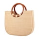 thumbnail image 2 of Bolso de mano tejido resistente a la abrasión con correa ajustable para el hombro, bolso de playa de verano Beige, 2 of 9