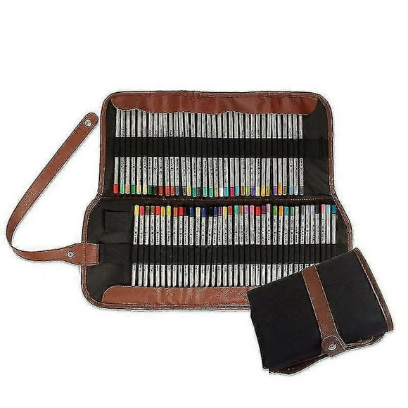 72 Ed Pencils With Roll Up Washable Pencil Bag
