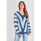 thumbnail image 5 of Suéter PRETTYGARDEN de rayas con cuello en V y manga larga XXL, 5 of 7