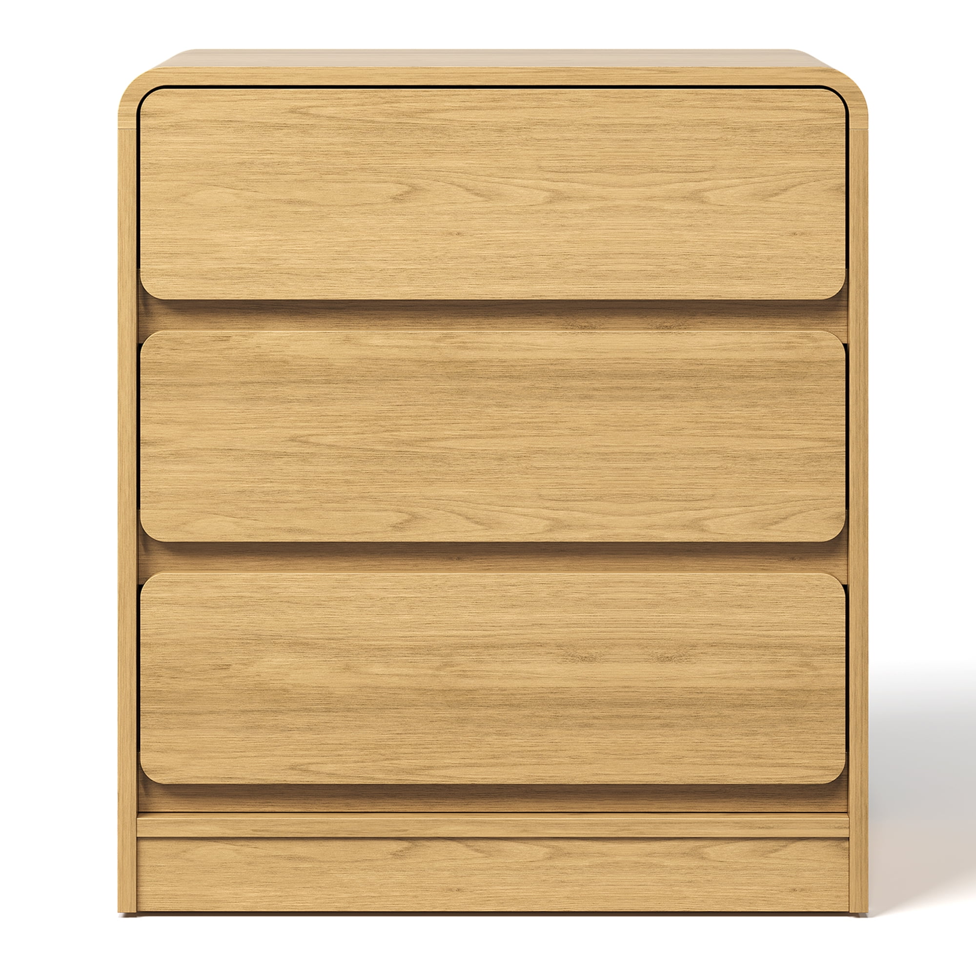 Heynemo Modern 3-Drawer Storage Dresser for Home and Office, Natural