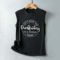 thumbnail image 4 of Pompotops T-Shirt Sans Manches Décontracté d'Été pour Femmes, Col Rond Imprimé, Ample, 4 of 4