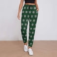 thumbnail image 2 of Women's Sweatpants, Green Buffalo Plaid Merry Christmas Baggy Sweatpants Joggers for Women, Fall Outfits for Women 2024 Lounge Yoga Athletic Workout Pants with Pockets, 2 of 7
