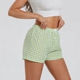 thumbnail image 4 of Women Y2K Plaid Shorts Elastic Low Rise Cute Pajama Boxer Shorts Summer Lounge Pj Sleep Short Bottom Sleepwear, 4 of 7