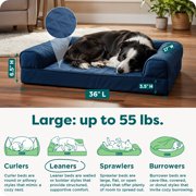 FH Quilted Sofa - LG-Navy Blue