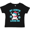 thumbnail image 3 of Inktastic Polar Bear My Auntie Loves Me in Santa Hat with Snowflakes Boys or Girls Toddler T-Shirt, 3 of 5