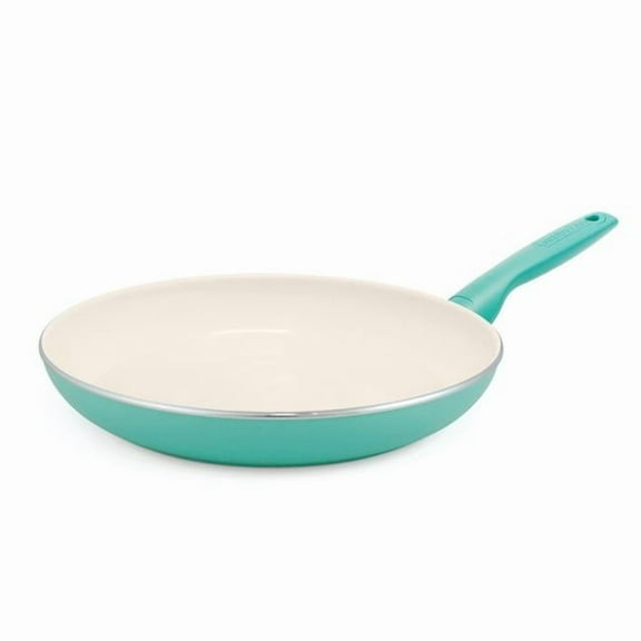 12 in. GreenPan Rio Ceramic Coated Aluminum Fry Pan, Turquoise