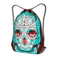 thumbnail image 3 of XMXT Waterproof Gym Bag, Skull Universe Illustration Print Drawstring Backpack for Men, s Multicolor, 3 of 8