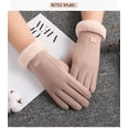 thumbnail image 2 of Guantes cálidos De invierno para mujer, guantes antideslizantes acolchados con pantalla táctil para ciclismo al aire libre, De terciopelo, 2 of 6