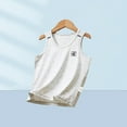 thumbnail image 2 of Utoimkio Toddler Baby Boys Girls Solid Undershirts Cotton Tank Tops Summer Sleeveless Vest Size 3-14T, 2 of 4
